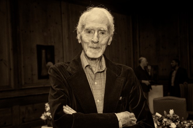 Jay Moss at his exhibit. (Photo by Ron Terner)